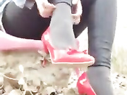 丝袜妹公园自拍